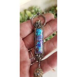 Kingsman Mohave turquoise rectangle pendant.